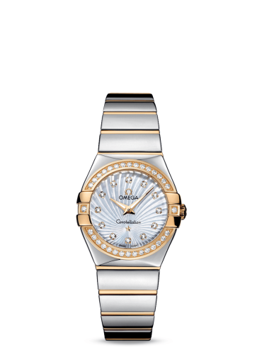 Omega Constellation Quartz 27 Polished Stainless Steel / Yellow Gold / Diamond / MOP Supernova